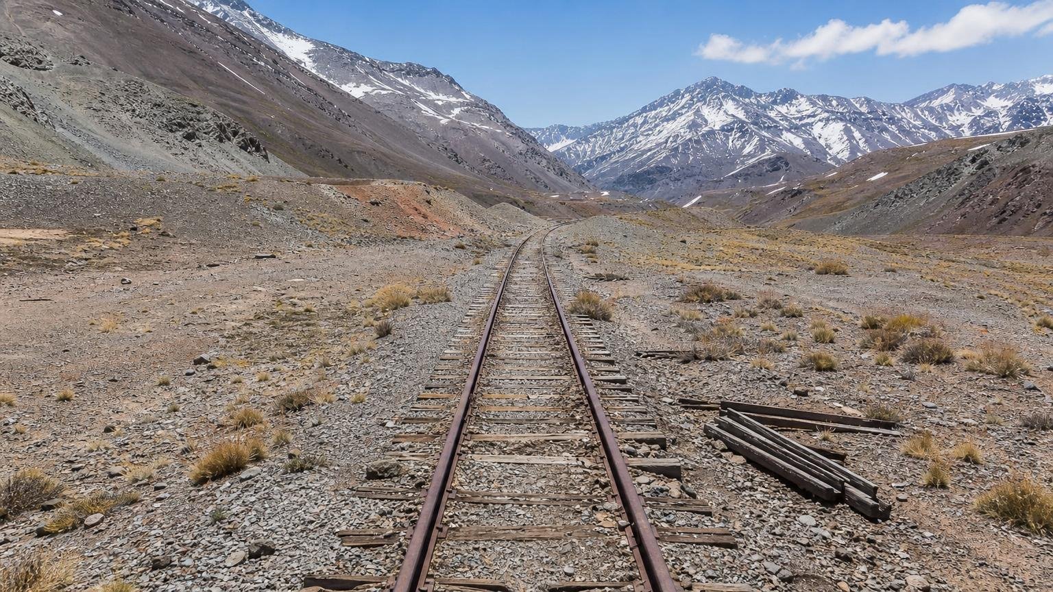 Argentina y Chile abrieron en 1910 un tren que cruzaba los Andes a 3.200 metros: lleva 42 años sin un pasajero y buena parte de los rieles sigue puesta
